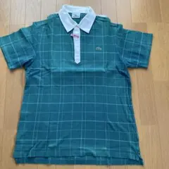 LACOSTE ラコステ チェック柄 ポロシャツ グリーン サイズ5のサムネイル