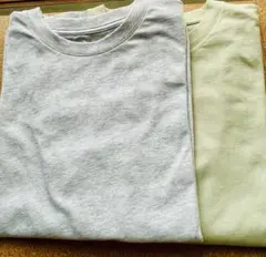 無印良品／2枚セット／婦人　天竺編みクルーネック長袖Ｔシャツ Ｓサイズ