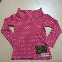 JUNK STORE 赤 水玉 長袖 Tシャツ 90