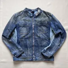 DIESELディーゼル　シングルライダース デニムジャケット ITALY製 XL