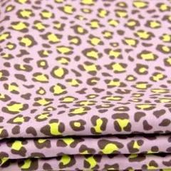 ネオンキャンディーレオパード ヒョウ柄 ラベンダー 蛍光 イエロー 50cm