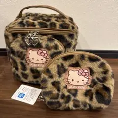 しまむら　ハローキティ キティGAL ヒョウ柄ポーチ