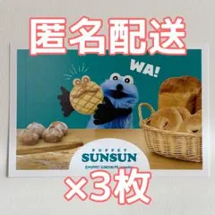 パペットスンスン 一番くじ 購入者限定 ポストカード 3枚セット