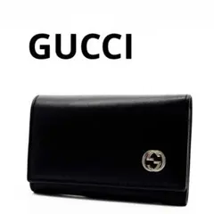 GUCCI グッチ キーケース 6連 インターロッキングGブラック - メルカリ