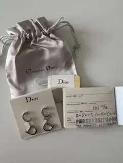 Christian Dior CDロゴイヤリング シルバー