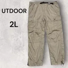 イノヒロ様【アウトドア】ワークパンツ 2L ベージュ 大きめ ゆったり ポケット