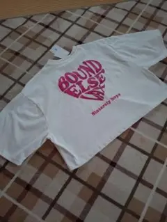新品未使用 しまむら ラメハート クロップドTシャツ L