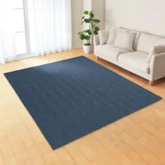 ウレタン入りジャガード織りラグ(ヘリンボン 200X240 NV RA02)