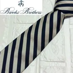 USA製】Brooks Brothers／レジメンタル／ネイビー×シルバー - メルカリ