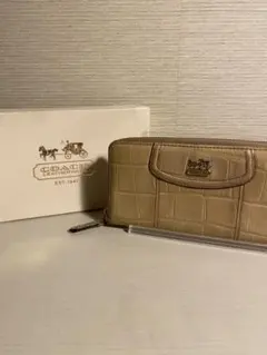 【COACH✨】美品 長財布 二つ折り財布 クロコ押し