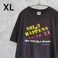 90s USA製　anvil アンビル　Tシャツ　ブラック　メッセージ　XL