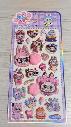 Labubu（ラブブ） ぷにぷに肉球シール｜ガーリー柄｜海外製 ぷくぷくシール