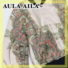 希少柄✨AULAAILA アウラアイラ ペイズリー ブルゾン ジャンパー y2kのサムネイル