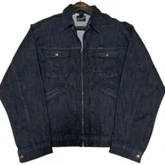 美品 Wrangler 24MJZ 短丈 デニムジャケット ブラック 40（L）のサムネイル