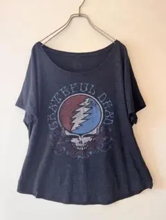 チ*ー様 No.6414 Grateful Dead スカルロゴT 黒 オーバーのサムネイル