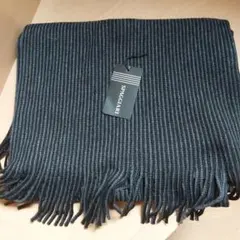 SPAGGIARI ダークグレー ストライプ マフラー