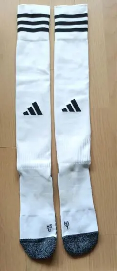 【adidasアディダス】 サッカーソックス ホワイト/黒ライン