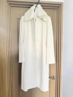 INED♡取り外しリアルファー付き♡ホワイト♡ロングコート美品