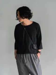 PRY Cross-Seam Pullover Shirt【BLACK】のサムネイル