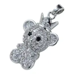 クマ型 クリスタル ペンダント