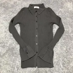 ミラオーウェン 襟付きニットカーディガン Mila owen