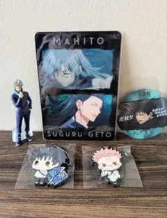 【5点セット】呪術廻戦　アートシート　コースター　ラバーキーホルダー　フィギュア