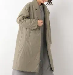 GLOBAL WORK　リバーシブルキルティングコート　カーキ　L