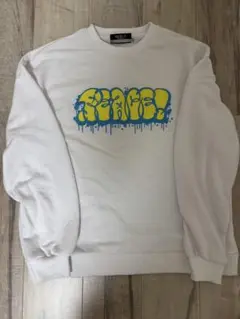 グラフィティプリント ホワイトトレーナー
