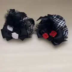 【美品】キッズヘアアクセサリー　ハット型　2個セット