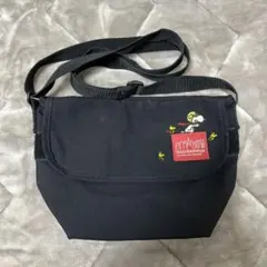 Manhattan スヌーピー ショルダーバッグ ブラック
