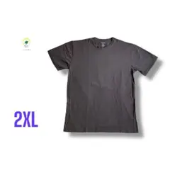 【最終価格】Blue Ice 無地 丸首 半袖 Tシャツ ブラック 2XL