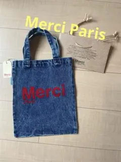 【新品・未使用】Merci Parisトートバッグ・ミニ・デニム・メルシーのサムネイル