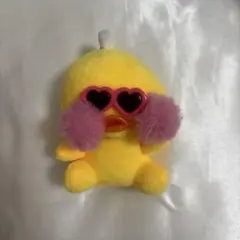 ハートサングラス アヒル ぬいぐるみ マスコット