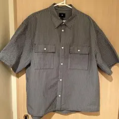 H&M MENSストライプ 半袖シャツ