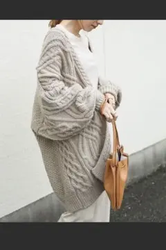 新品selectMOCAセレクトモカ　ニットケーブルカーディガン