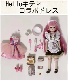 リカちゃん　人形　キティ　コラボ　カフェ　ドレス　スイーツ　セット　メイド　限定