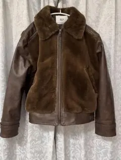 SLY ブラウン ムートンコート ジャケット