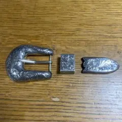 トーガプルラ　メタルバックルクリアベルト ラバー　シルバー　ウエスタン トーガプルラ メタルバックルクリアベルト ラバー シルバー ウエスタン