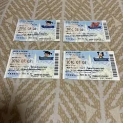 使用済み ✳︎ディズニーチケット⁎⁺ 4枚セット2010年雛祭り&七夕