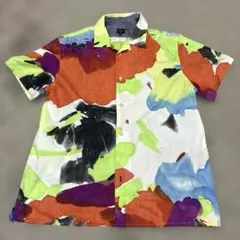 美品 Paul Smith 現行 総柄 オープンカラー 半袖シャツ M マルチ