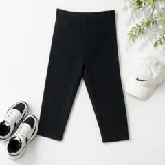 blkby♡バイカーパンツ リブハーフレギンス ストレッチ黒FREEタグ付のサムネイル