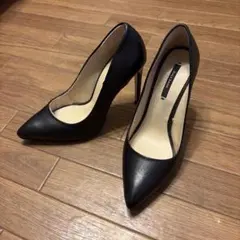 【補強済み】ZARA BASIC ブラックハイヒール 高さ約10cm サイズ37