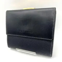 未使用 ニナリッチ★3つ折りがま口ミドルウォレット コーティングレザー 本革 黒のサムネイル