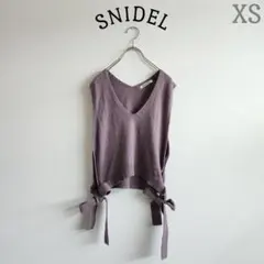スナイデル ノースリーブ ニットトップス アンゴラ混 Vネック XS