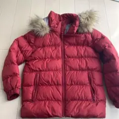 ユニクロ ダウンコート 赤 ファー付き サイズ120