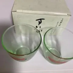 スイカ模様 ガラスコップ 2個セット