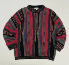 90s Norm Thompson 3Dニット コットン ヴィンテージ XL