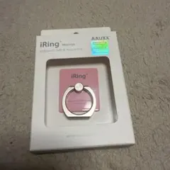オークス スマホリング iring アイリング　バンカー ピンク スタンド　グリ