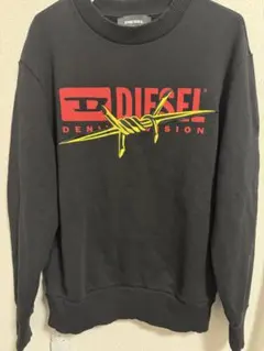 DIESEL バーベルデザイン スウェット 黒