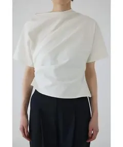 RIM.ARK Asymmetry tuck cut tops ホワイト 美品のサムネイル